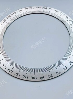 刻度盘不锈钢刻度盘 圆形刻度盘360度刻度盘实验器材120x90#1直销