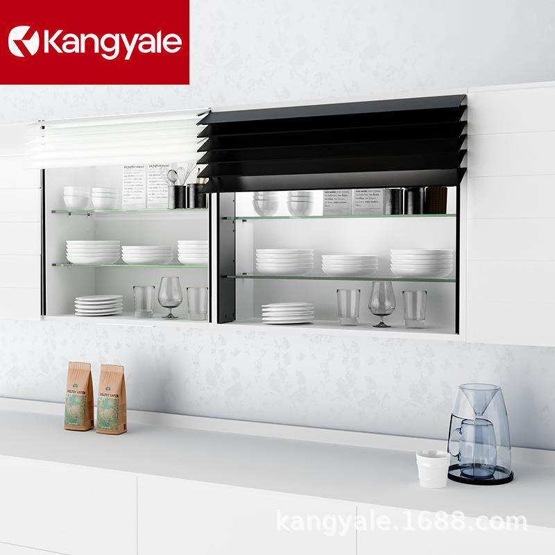 电动智能百叶窗智能触摸语音升降储物柜玻璃折叠上翻门未来窗