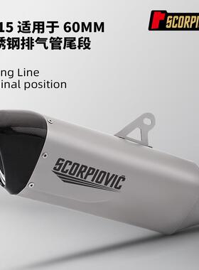 摩托机车排气管改装BS15尾段60MM通用G310RR703RRRS660Z900