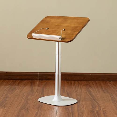 儿童书架阅读架看书支架绘本实木桌面可升降床上落地宝宝读书支架