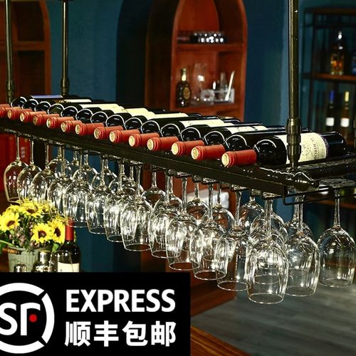吧台酒杯架悬g挂倒挂置物架高脚杯葡萄酒架创意红酒杯架摆件吊杯
