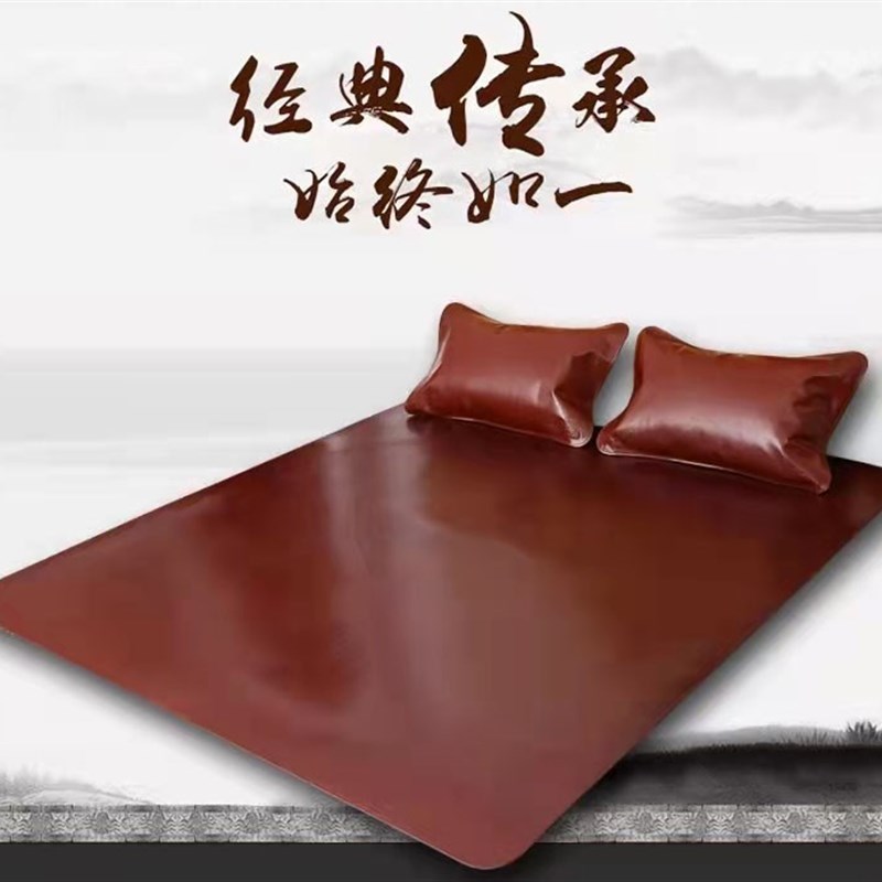 头层牛皮凉席1.8米水牛皮床垫1.5米定做真皮加S厚软席子硬席三件
