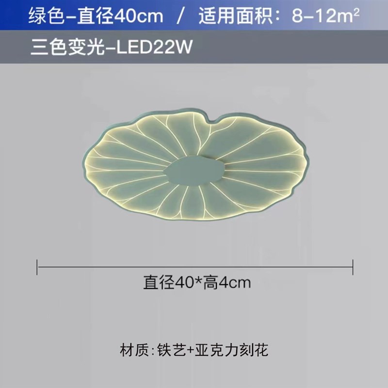 现代简约荷花创意造型客厅大气吸顶灯原木风卧室2025年Y新款吸顶