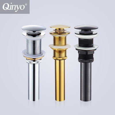 秦俑 全铜下水器 洗手盆台u上盆艺术盆 脸盆面盆立柱盆 弹跳下水