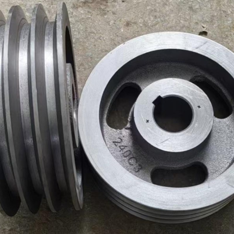 皮带轮C型3槽三槽 电机减t速机从动轮 皮带盘 100-600外径铸铁