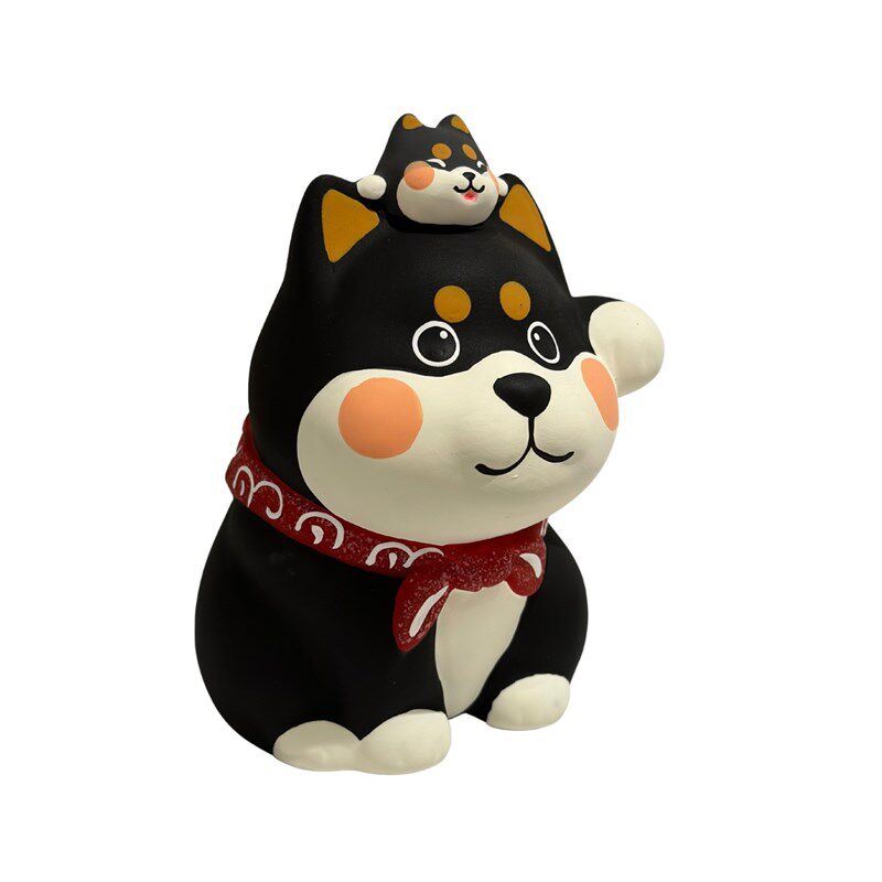 Twenty-six日本进口龙虎作柴犬狗存钱罐陶瓷摆饰结婚礼物送新人