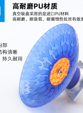 机械手真空吸盘工业钟形SAXM-30/40/50/60/80/100PU强力气动