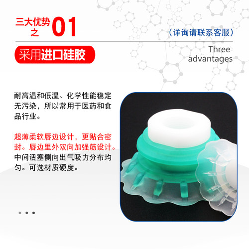 开袋软袋机械手真空吸盘STP35S/60S工业气动元件 进口硅胶包装袋