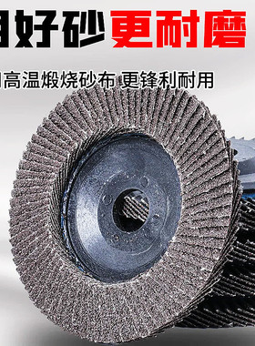 百叶片手砂轮角磨机打磨不锈钢磨片金属木材加厚抛光片千叶百叶轮
