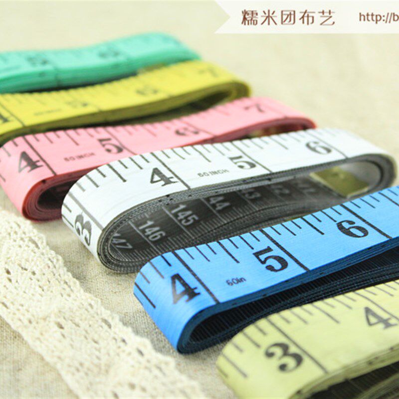 精品七色小软尺量衣缝纫尺三围市尺手工辅料布尺软尺文具用品皮尺