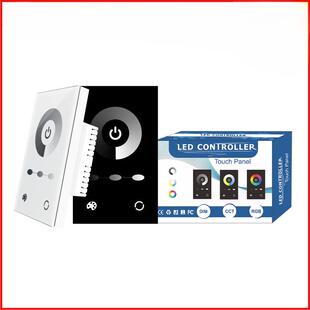 嵌入式欧规单色灯带墙体调光器led灯串控制器 全触摸玻璃面板调光