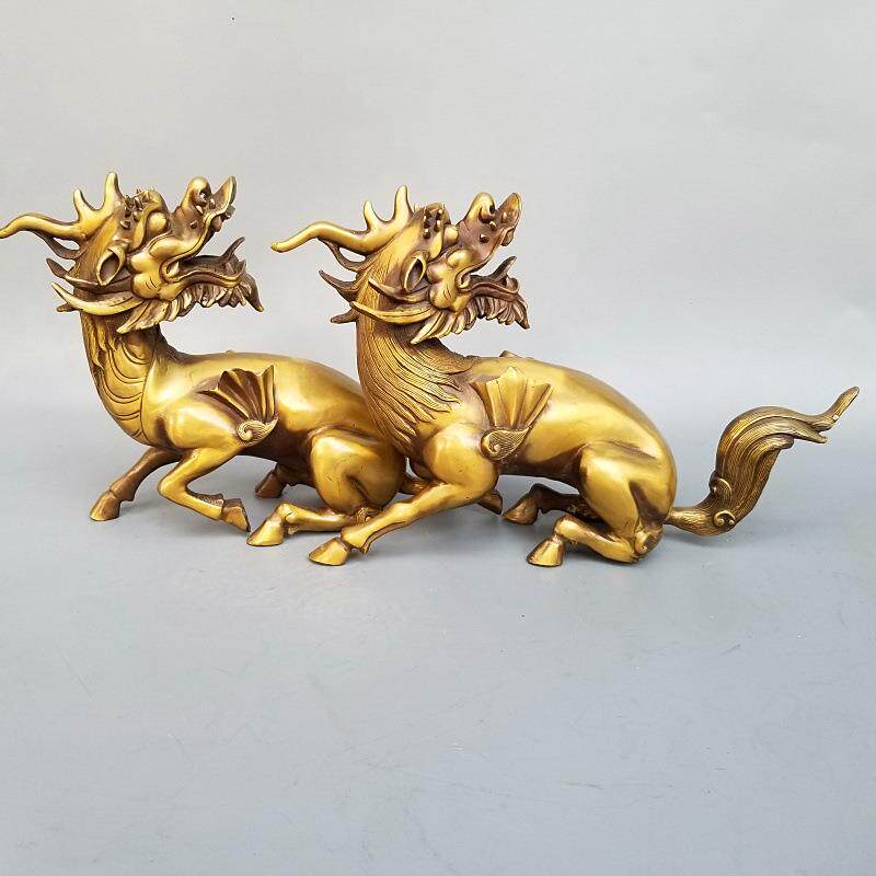 纯铜貔貅回头貔貅妙音铜艺家居办公装饰工艺品摆件