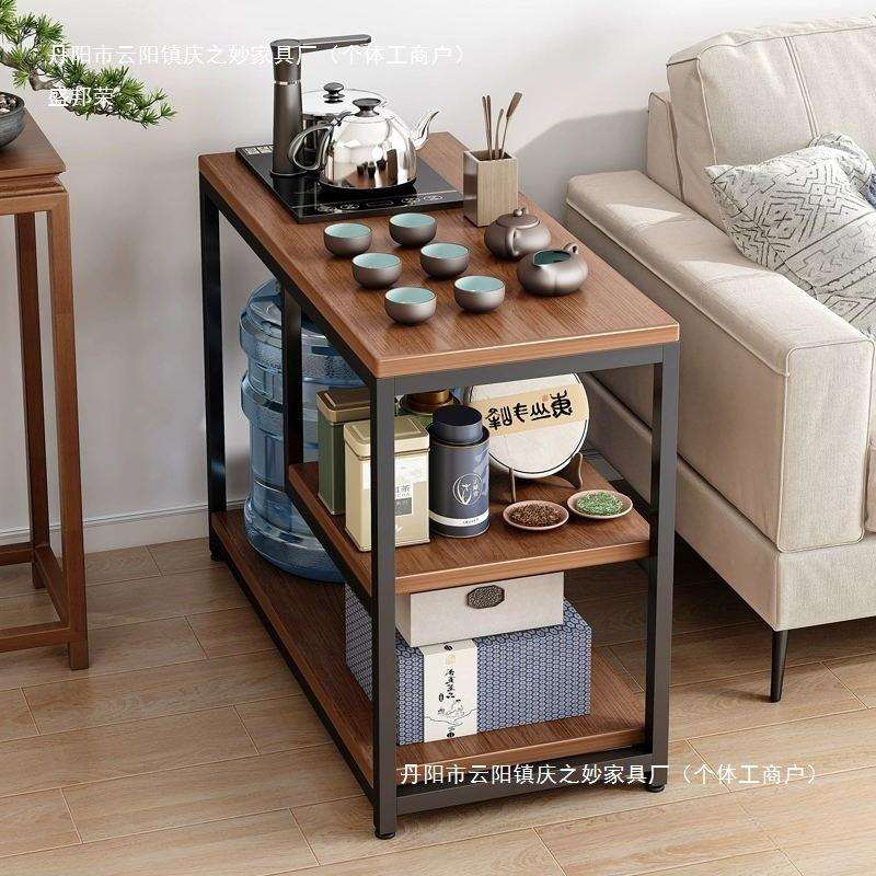家用小茶桌茶台桌子沙发边几侧边柜茶水柜现代简约简易移动小茶几