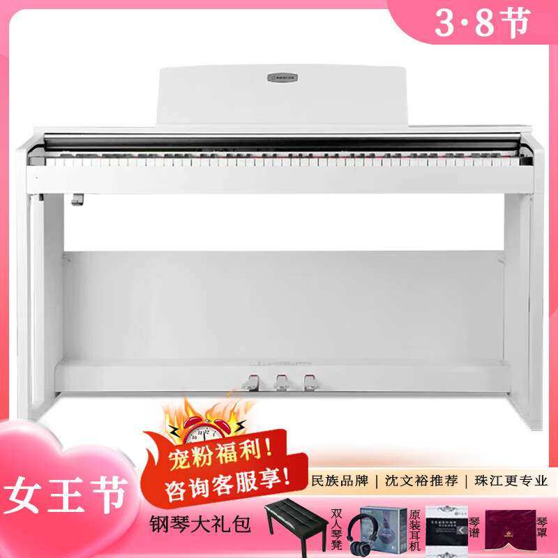 艾茉森 AMASON珠江88键重锤数码智能立式电子钢琴VP119S F10 13 5