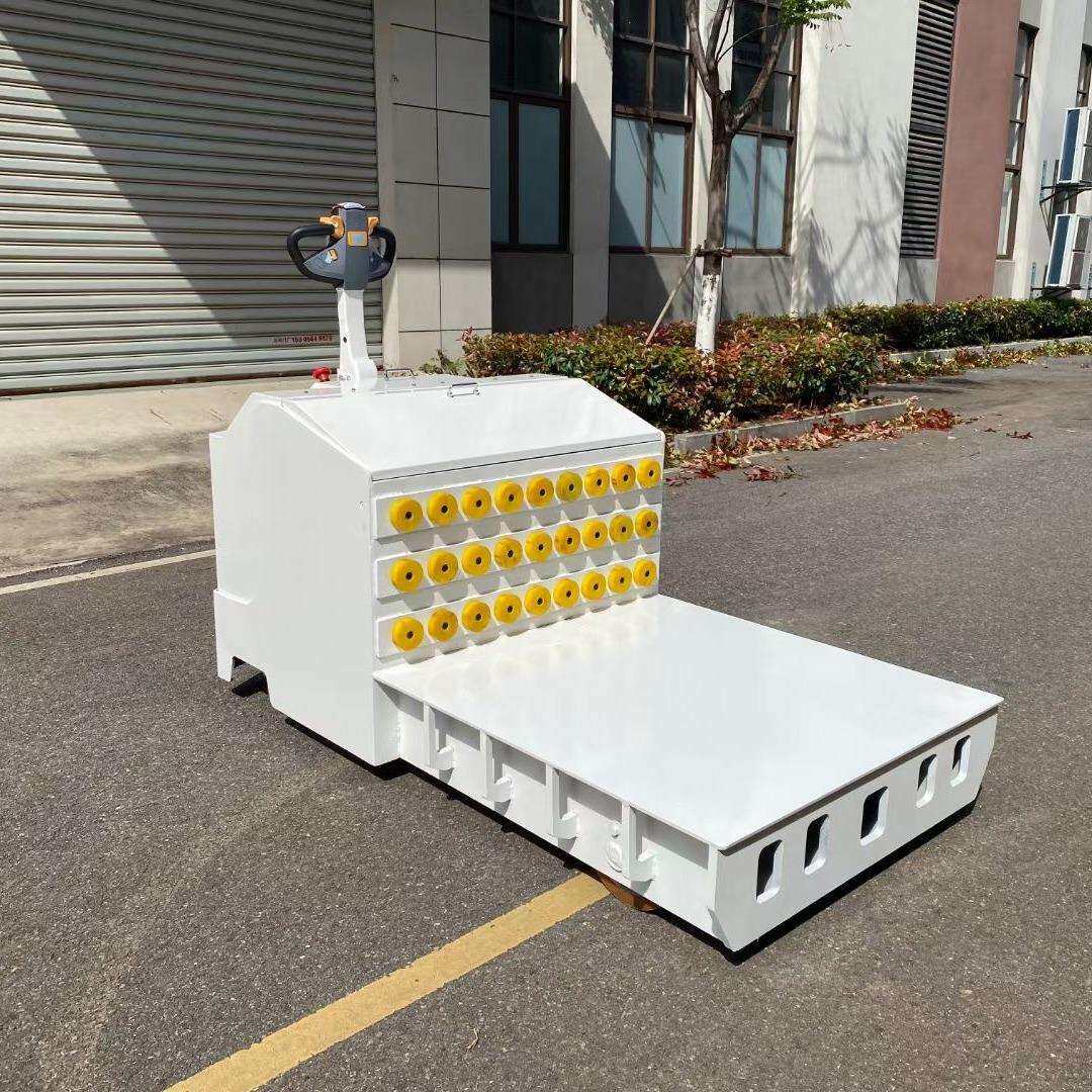 非标电动平板模具搬运车托盘车5吨地牛锂电叉车装卸车平台车北京