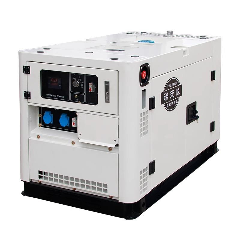 柴油静音双缸风冷小型发电机10/12/15/20KW单相220V三相380V