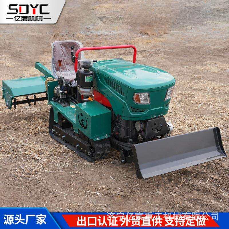 小型水旱两用履带农用犁地旋耕机步进式柴油发动机旋耕机