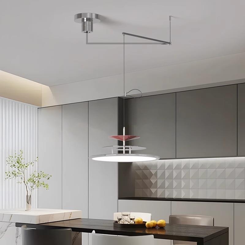 摇臂可移位餐厅吊灯现代简约创意个性吧台饭厅餐桌灯全光谱护眼灯