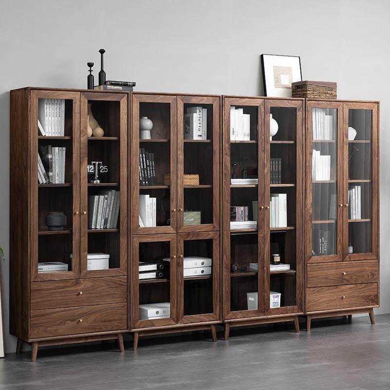 北欧全实木书架书柜带玻璃门黑胡桃木书柜原木防尘收纳柜储物书柜,玩具/童车/益智/积木/模型,毛绒/玩偶/公仔/布艺类玩具,淘宝优惠券,粉丝福利购,淘宝优惠卷