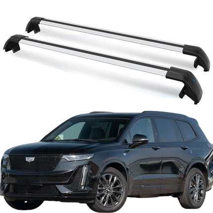 2pcs汽车车顶行李托架适用凯迪拉克XT5XT6SRX车顶旅行架横杆货架