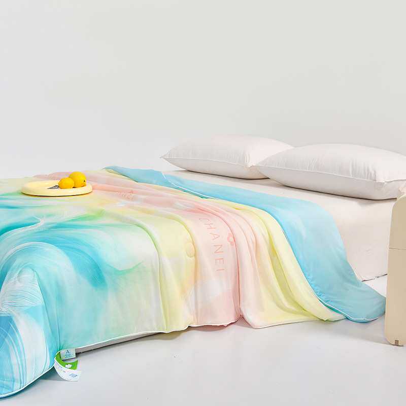凉感丝单人独版花型直播爆品网红凉爽数码印花被双人被儿童被