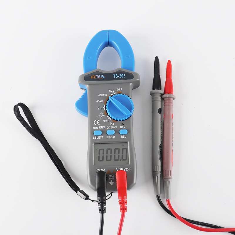 泰圣ac/dc数字钳形电流表 带NCV感应电笔ts-203真值有效值钳形表