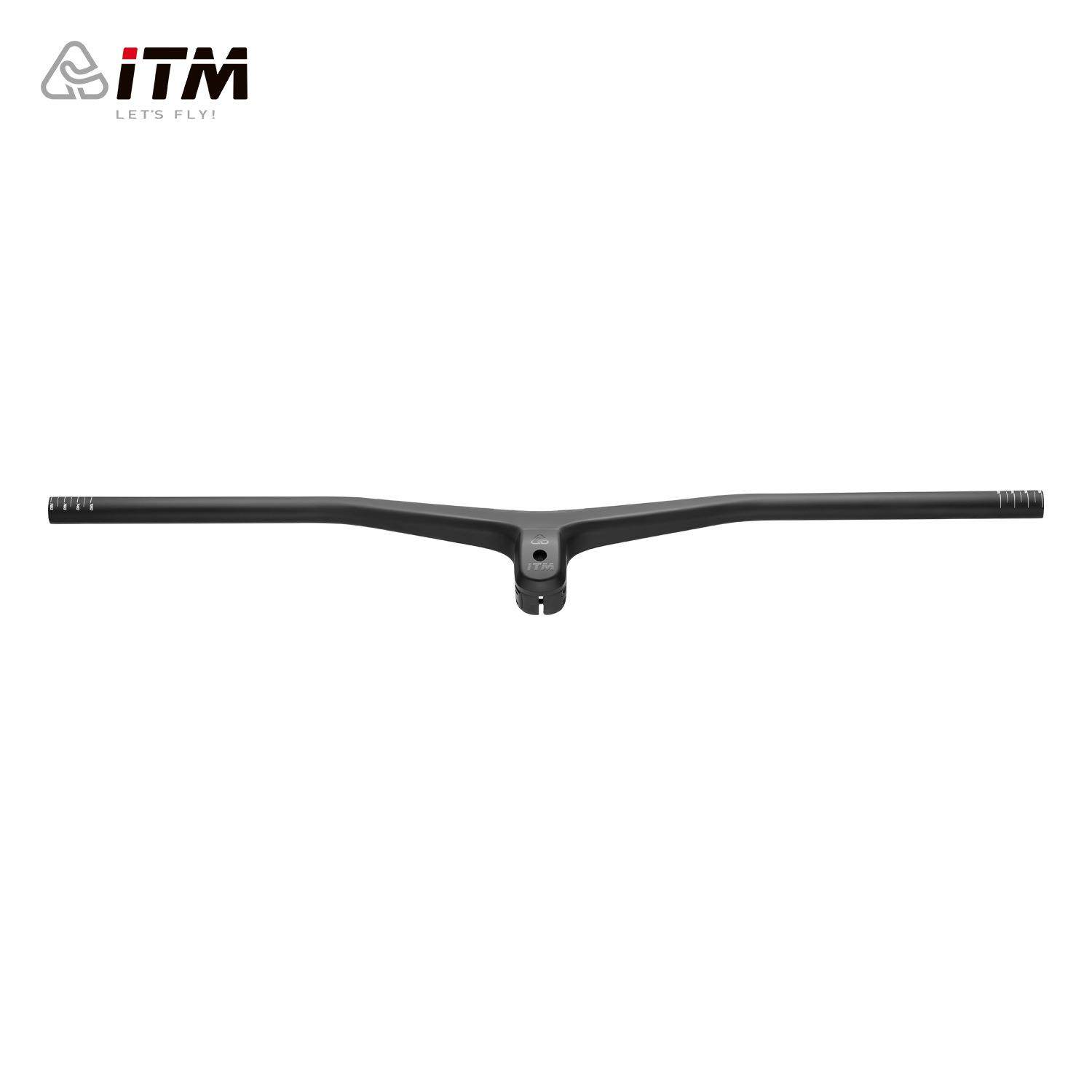 意大利ITM碳纤维直把一体把山地车平把公路电助力城市自行车把横