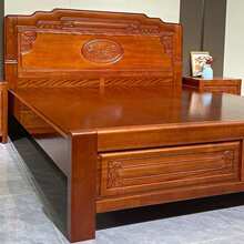 全榫卯结构花梨木实木床明清仿古雕花婚床双人床加厚加粗卧室家具