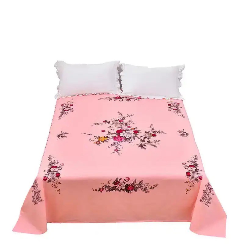 超厚斜纹国民床单上海老式t被单双人单人加厚粗布被套炕单宿舍印