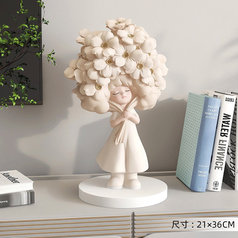 轻奢女孩桌面摆件客厅玄关电视柜酒柜家居L软装饰品生日礼物送女