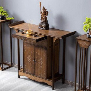 柜财神佛供台案神台关公台神龛供奉桌供桌实木台中式条案佛家用香