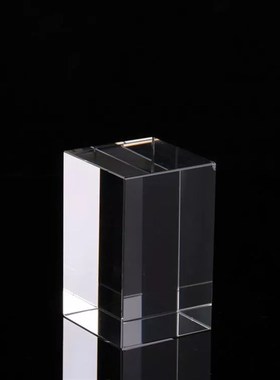 水晶柱子方块水i晶底座玻璃底座内雕水晶白胚料桌面摆件装饰立方