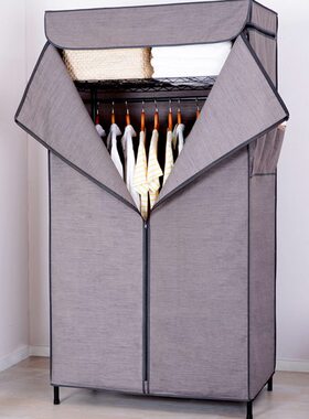 简易衣柜华溢布艺钢架经济型年衣橱简约现代彩组装加固加粗牛津布