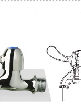 拖把池龙头51快4分水龙头黄铜 原装正品龙头N157D开拖布池埃美柯