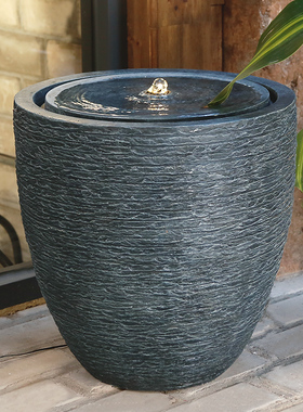 流水生财摆件喷泉办公室客厅玄关户外H庭院花园循环水落地景观装