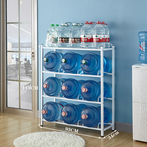 纯净水大小桶多桶存放收纳神w器三排 桶装水支架矿泉水放置水桶架