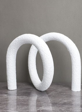 简约现代树脂家具几何p工艺品北欧轻奢创意家居客厅玄关装饰品摆