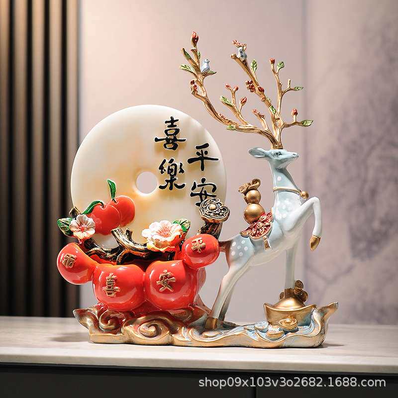 高颜值摆件梅花鹿款式装饰品新中式装修风格搭配客厅卧室桌面摆件