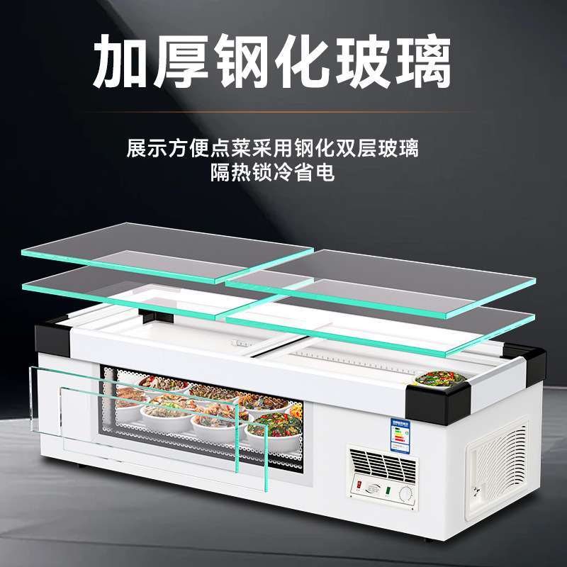 冷藏冰柜台式保鲜冷冻柜户外烧烤展示柜移动三轮车摆摊小冰箱