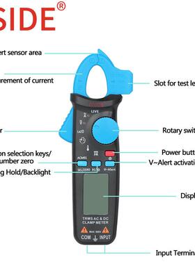 BSIDE ACM91钳形万用表高精度钳形表真有效值电流表电容表表