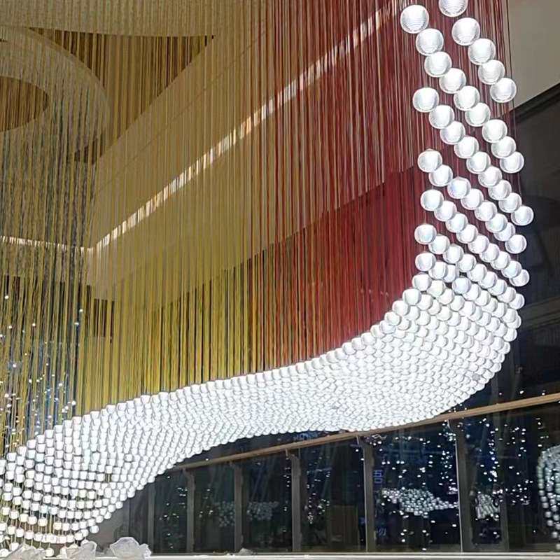 非标工程复式别墅大型吊灯商场中空跃层展馆大厅艺术轻奢水晶