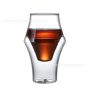 厂家供应新款双层单口玻璃咖啡杯 分享壶套装双层咖啡壶现货