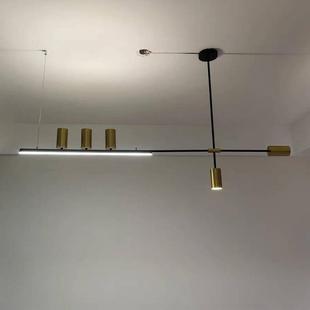 设计师款 极简吧台吊灯 轻奢餐桌餐厅灯简约现代一字长条饭厅灯意式