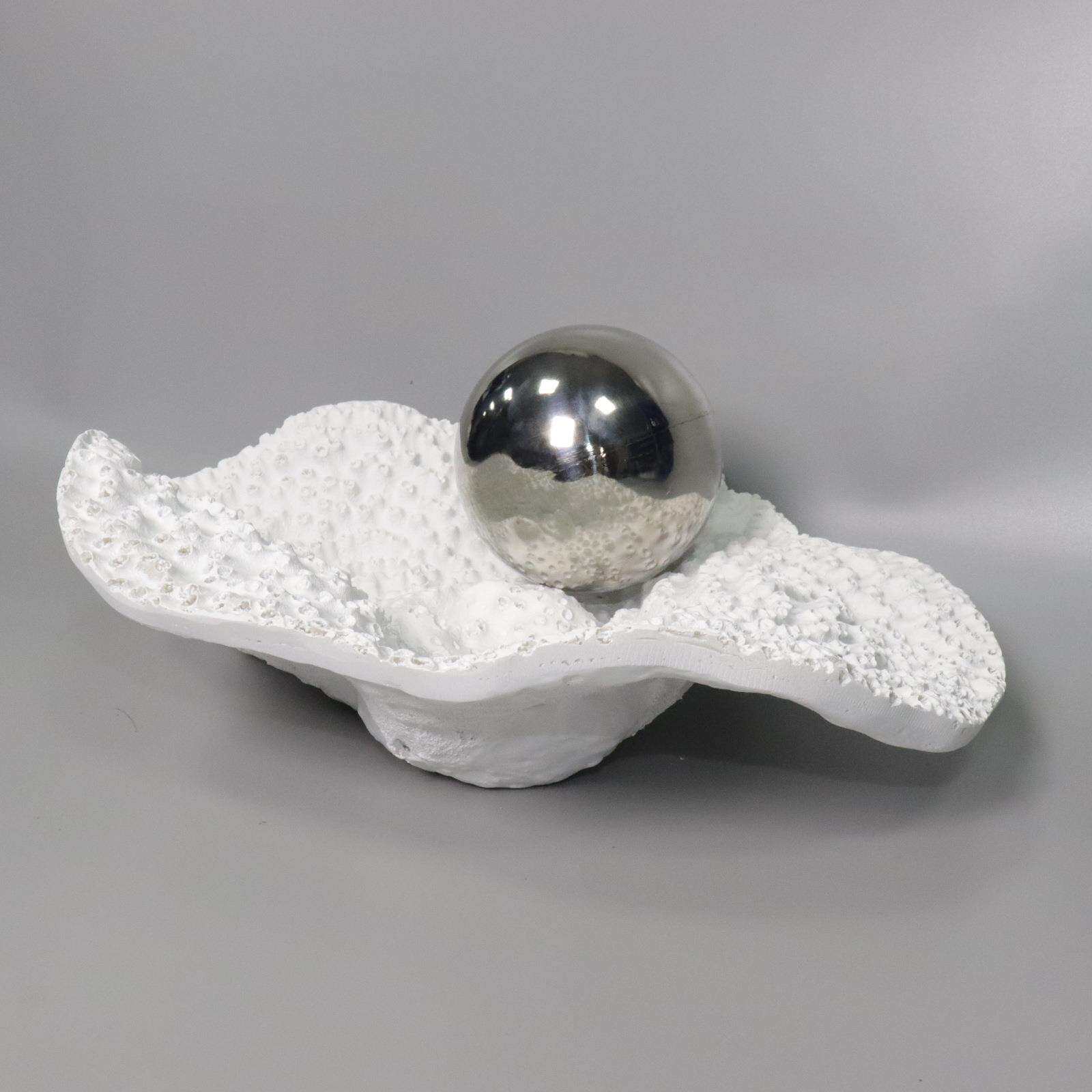 现代简约白色珊瑚果盘创意家居样板房别墅餐桌茶几托盘摆件软装