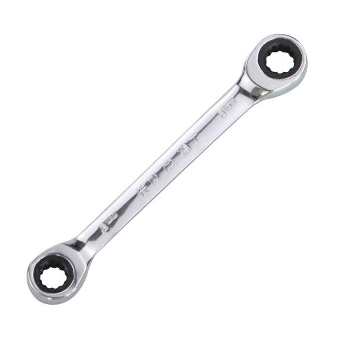 长城精工棘轮两头双梅花扳手快速汽修套筒扳手棘轮两用扳手8-10