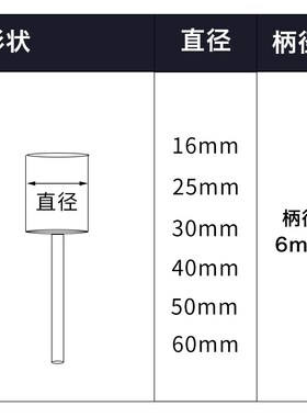 狮威羊毛磨头加长6mm柄模具抛光用镜面电磨机气动玉石打磨抛光