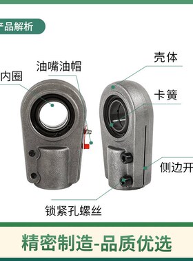 液压杆端向心油缸耳环轴承CGAS50GK60SK SIA70 80 90 100 120 140