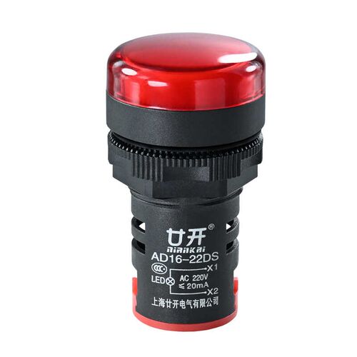 金属LED电源指示灯AD16-22D/S 工作信号灯12v24v380v红绿黄 220v