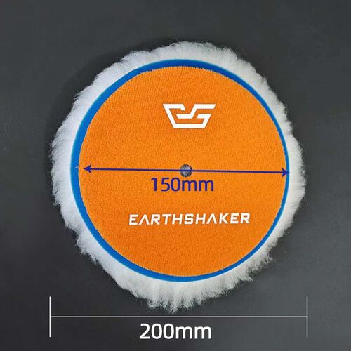6寸羊毛球 ES斜面抛光棉150MM日式汽车抛光羊毛轮植绒自粘羊绒盘