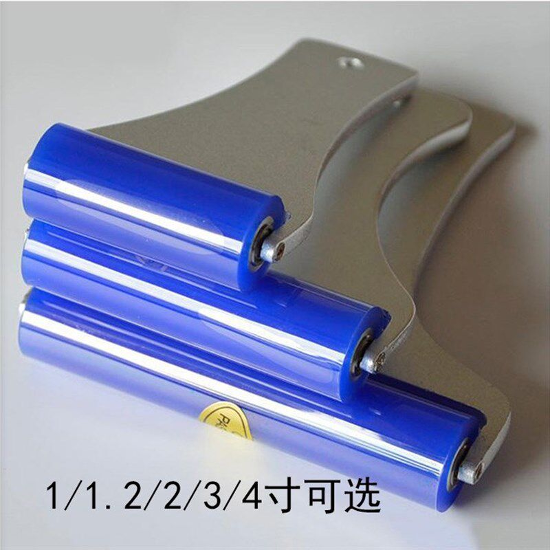 硅胶轮矽胶滚轮除尘轮粘尘粘辊铝片柄1.2寸4寸3寸10mm5mm手机贴膜